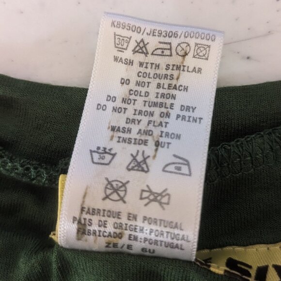 VTG 00s Y2K Miss Sixty Green w/ Gold Trim Empire Waist Babydoll Mini Dress Sz M - Picture 10 of 10